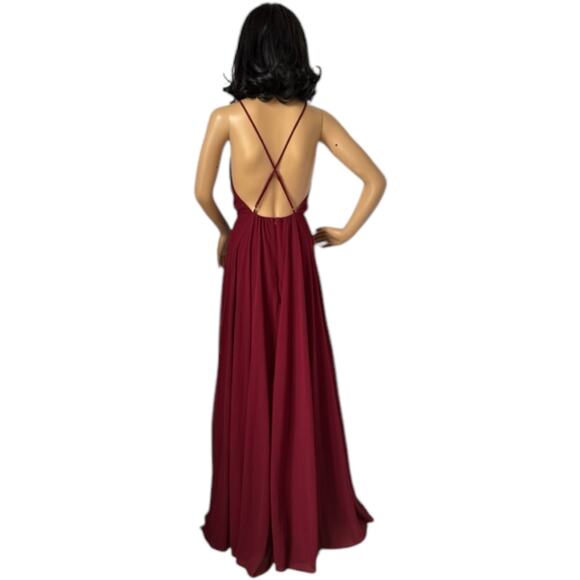 Lulus Mythical Kind of Love Wine Red Maxi Dress burgundy small - Picture 4 of 16
